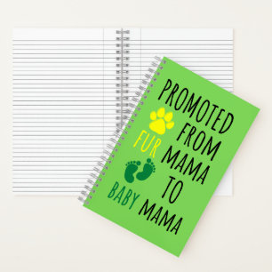 Mama zum Baby Mama befördert Notizbuch