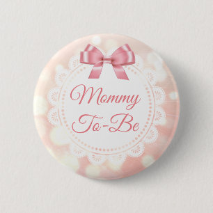 Mama, zum Babyparty-korallenroter Spitze-Knopf zu Button