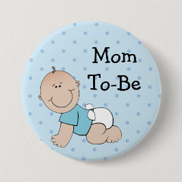 Mama zum Blue Baby Boy Baby Duschknopf Button