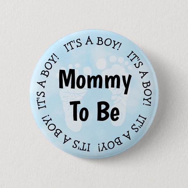 Mama zum Blue Baby Shooting Button (Vorderseite)