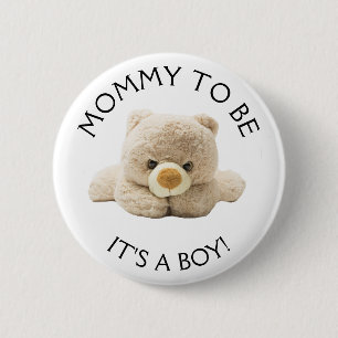Mama zum "Teddy Bear" Baby Showknopf Button