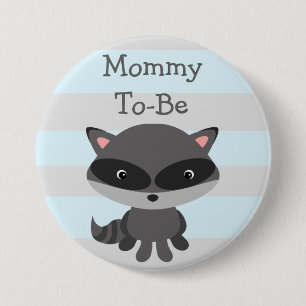 Mama zum Thema "Raccoon Woodlands" Button