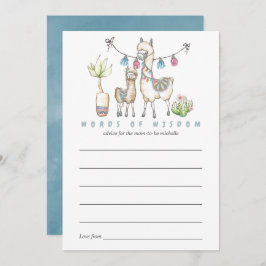 Mama zum Thema Wasserfarbe Lama Einladung