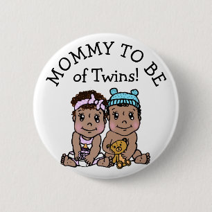 Mama, zum von den Zwillingen, ethnische Babyparty Button