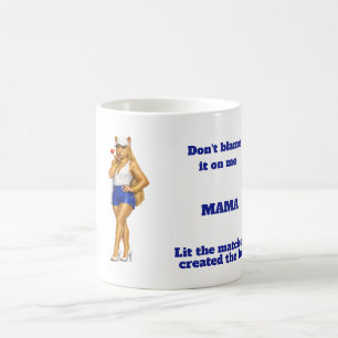Mama zündete die Streichhölzer Kaffeetasse