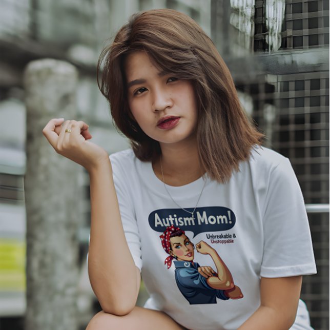 Mama zur Sensibilisierung für Autismus T-Shirt (Autism Awareness T-Shirt- Mom)