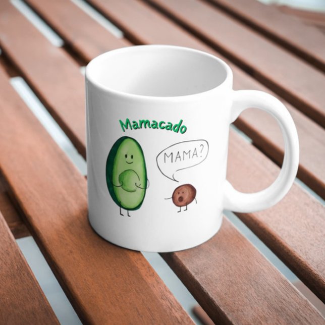 Mamacado Funny Avocado Mama Design - Niedliches Pu Kaffeetasse (Von Creator hochgeladen)