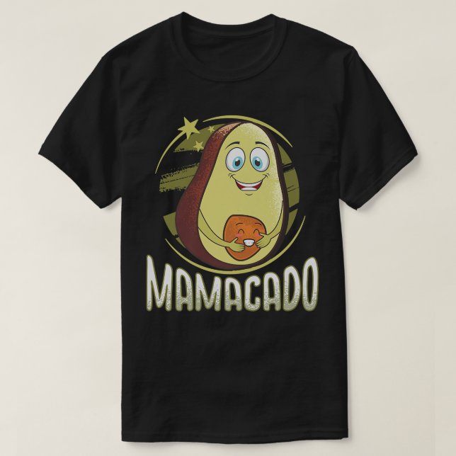 Mamacado Funny Mama Avocado Pregnancy Ankündigung T-Shirt (Design vorne)