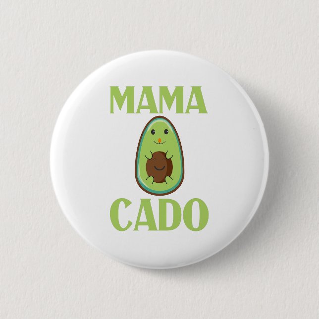 Mamacado Funny Niedlich Avocado Muttertag Geschenk Button (Vorderseite)
