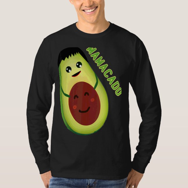 Mamacado Niedlich Avocado Schwangere Mama 1 T-Shirt (Vorderseite)