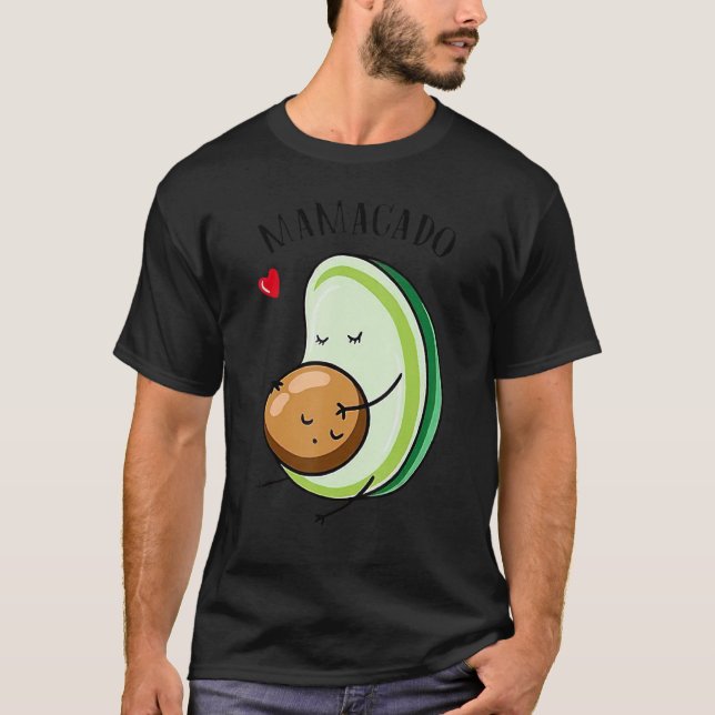 Mamacado Pregnant Avocado Pregnancy Ankündigung M T-Shirt (Vorderseite)