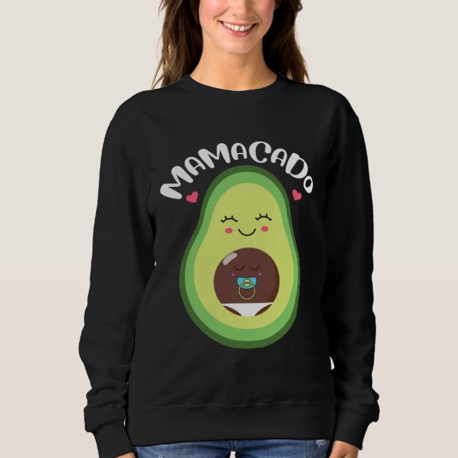 Mamacado Pregnant Avocado Pregnancy Announcement Sweatshirt (Vorderseite)