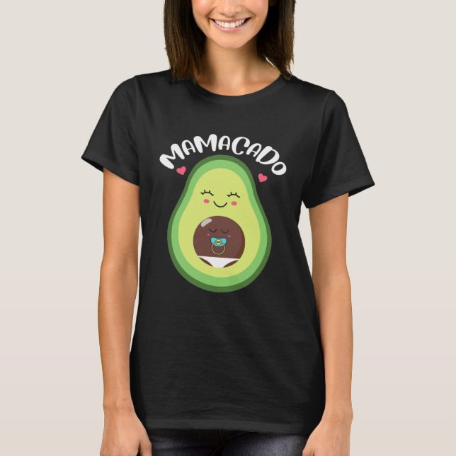 Mamacado Pregnant Avocado Pregnancy Announcement T-Shirt (Vorderseite)