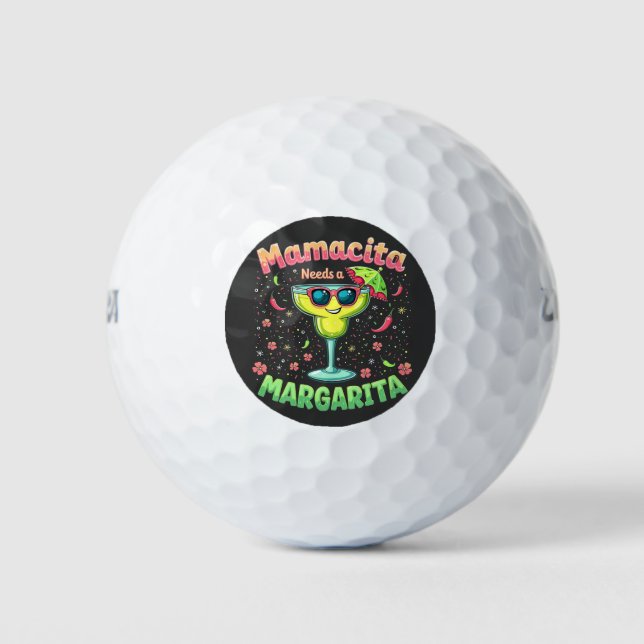 Mamacita benötigt ein Party von Margarita Cinco De Golfball (Vorderseite)