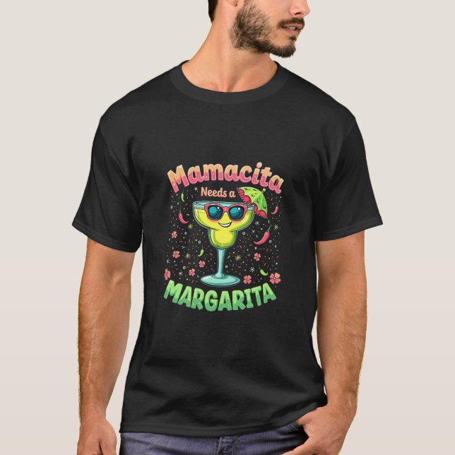 Mamacita benötigt ein Party von Margarita Cinco De T-Shirt (Vorderseite)