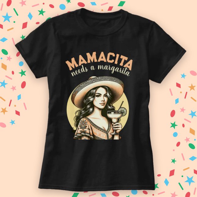 Mamacita braucht ein Margarita Vintag T-Shirt (Mamacita Needs A Margarita Vintage T-Shirt)