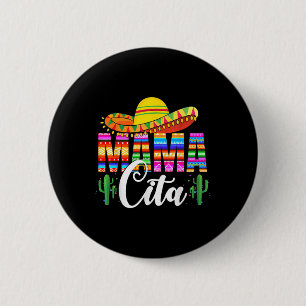 Mamacita Cinco De Mayo Leopard Fiesta Mexican Moth Button