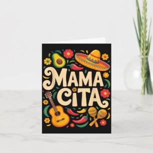 Mamacita fünfter Mai Feier Maracas Hut Spaß Karte