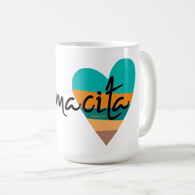 Mamacita ・ Herz der 80 Kaffeetasse (VorderseiteRechts)