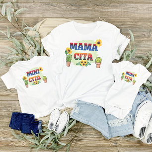 Mamacita, Mami und ich mit Kakteen und Sonnenblume T-Shirt