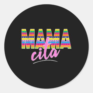 Mamacita Shirt am Muttertag und Cinco de Mayo F Runder Aufkleber
