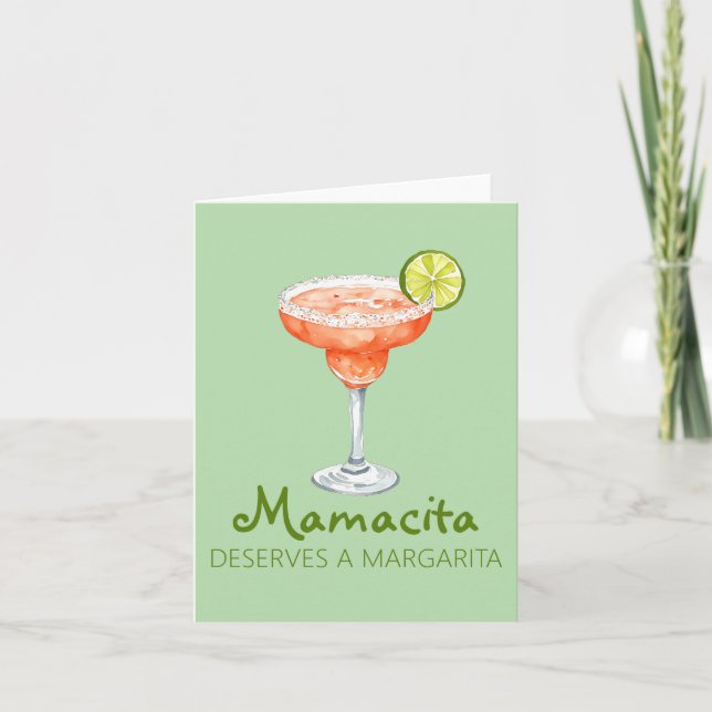 Mamacita verdient einen Margarita Strawberry Marg Karte (Vorderseite)
