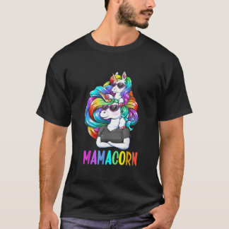 Mamacorn Einhorn Muttertag Regenbogen Bunt T-Shirt