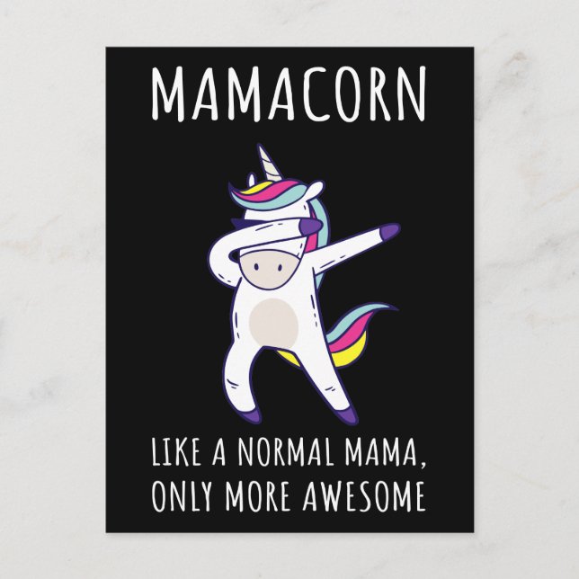 Mamacorn IV - Phantastisch Mama Unicorn Postkarte (Vorderseite)