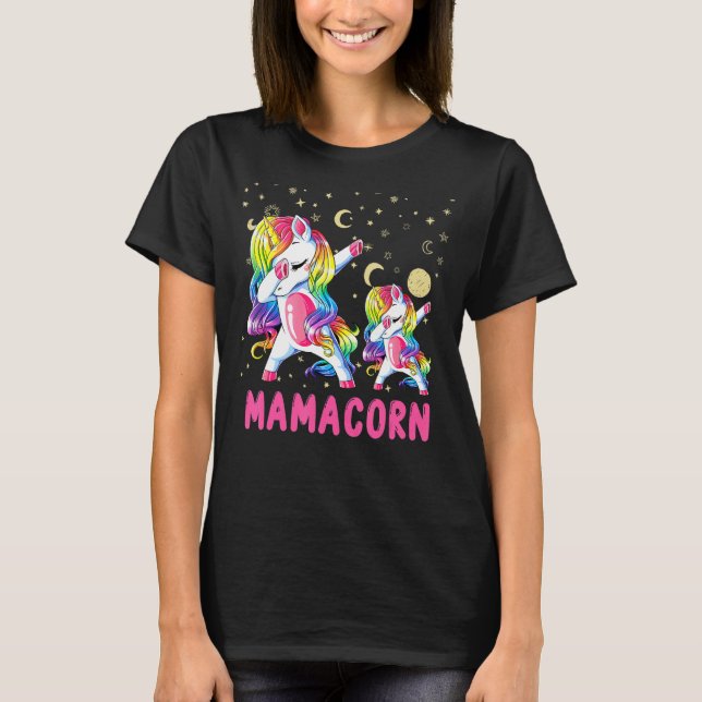 Mamacorn Unicorn Mama Baby Mother Day T-Shirt (Vorderseite)