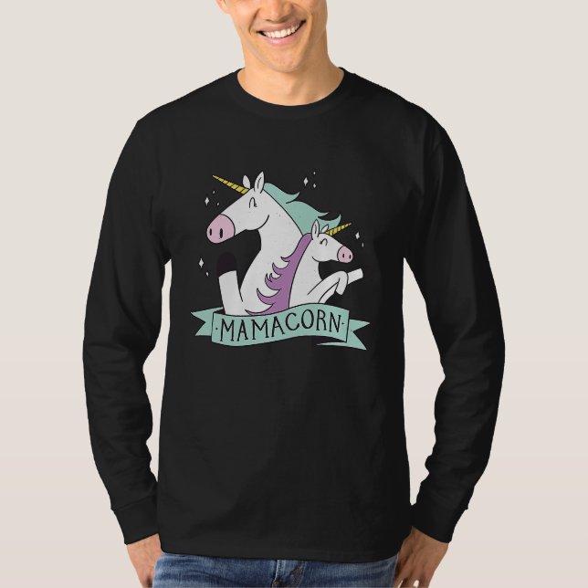 Mamacorn Unicorn Mama Maternity Family Mother's Da T-Shirt (Vorderseite)