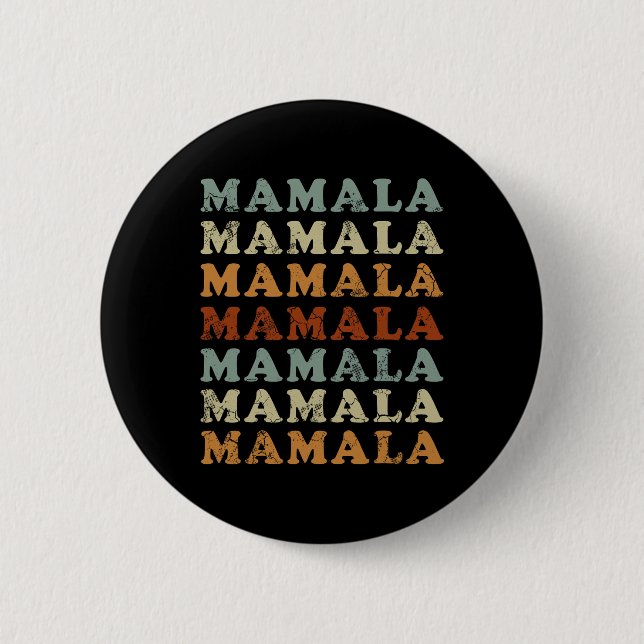 Mamala Kamala Harris &#';24 Demokrat Button (Vorderseite)