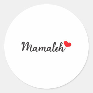 Mamaleh für jüdische Mutter Hanukkah Muttertag Chr Runder Aufkleber