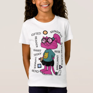 MAMAMACANZ Buchwurm Rosa Katze T-Shirt