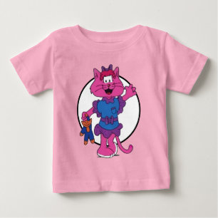 MAMAMACANZ   Rosa Katze mit Puppe Baby T-shirt
