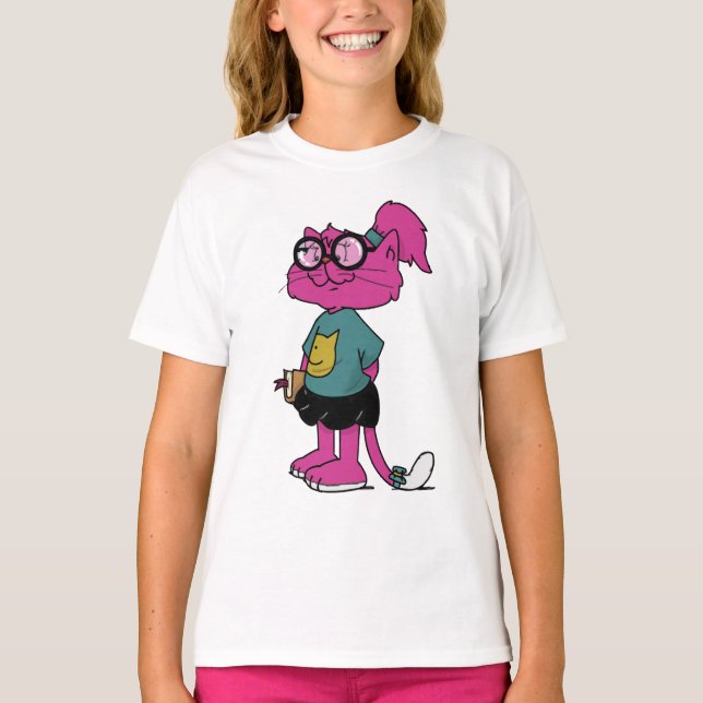 MAMAMACANZ | Rosa Katze T-Shirt (Vorderseite)