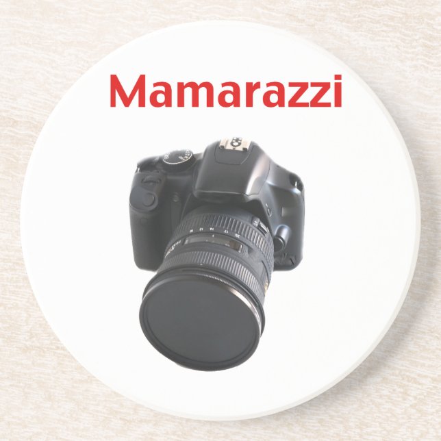 Mamarazzi Fotograf Sandstein Untersetzer (Vorne)