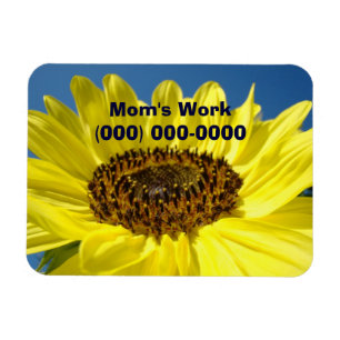 Mamas Arbeits-Telefonnummer Magnet Sonnenblumen