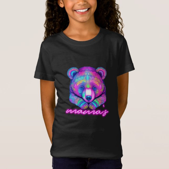 Mamas Bärenneon-Pink-T - Shirt (Vorderseite)