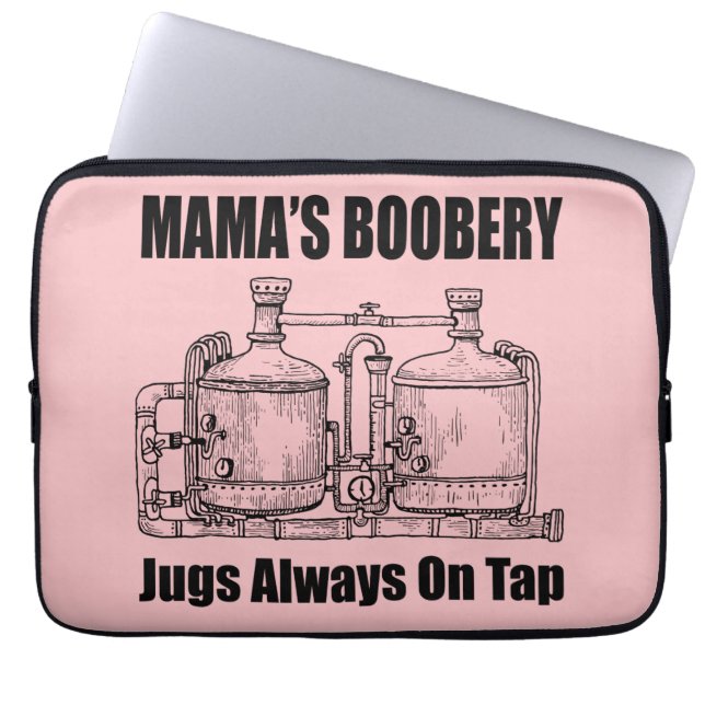 Mamas Boobery Jugs immer Gestochen Laptopschutzhülle (Vorderseite)