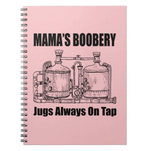 Mamas Boobery Jugs immer Gestochen Notizblock