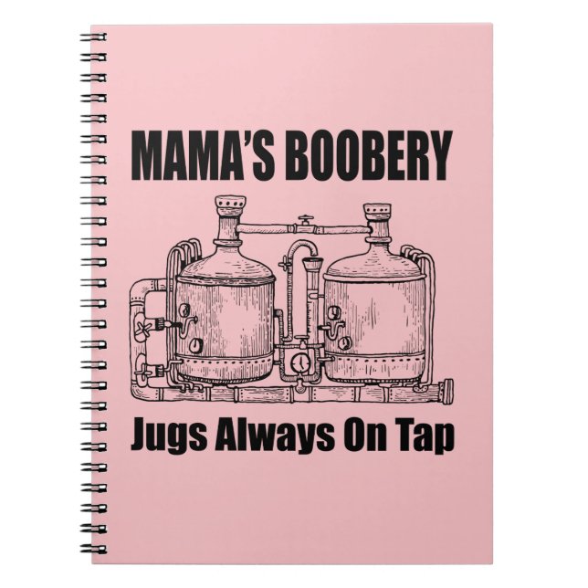 Mamas Boobery Jugs immer Gestochen Notizblock (Vorderseite)
