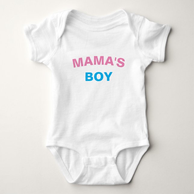 "Mama's Boy" Adorable Baby Bodysuit Strampler (Vorderseite)