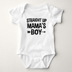 Mama's Boy Funny auf den Kopf stellen Baby Strampler