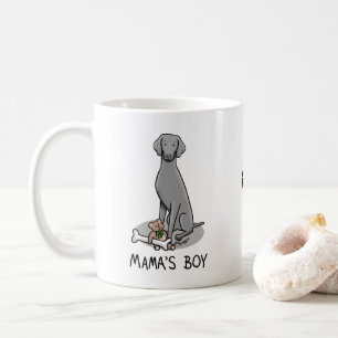 Mama's Boy Weimaraner (grau 1) Spielhundin Mutter  Kaffeetasse