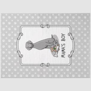 Mama's Boy Weimaraner (grau 1) Spielhundin Mutter Seidenpapier