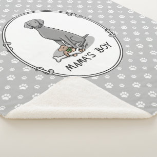 Mama's Boy Weimaraner (grau 1) Spielhundin Mutter  Sherpadecke