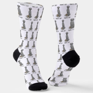 Mama's Boy Weimaraner (grau 1) Spielhundin Mutter Socken