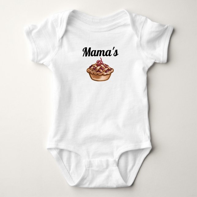 Mamas Cherry Pie Baby Strampler (Vorderseite)