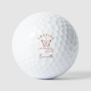Mamas Club: Butterfly Boho Vintages Design Golfball