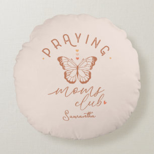 Mamas Club: Butterfly Boho Vintages Design Rundes Kissen